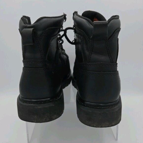 HARLEY-DAVIDSON FOOTWEAR Mens Black Leather Motorcycle Boots Sz 9.5 M  Steel Toe - Picture 7 of 9